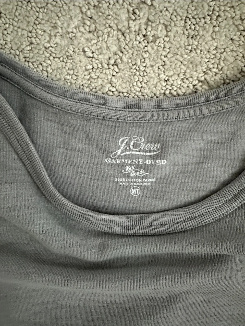 J. Crew Men's Crewneck Short Sleeve T-Shirt in Gray